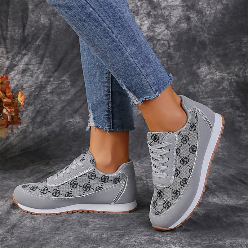 GR | Comfortable flat shoes with floral prints