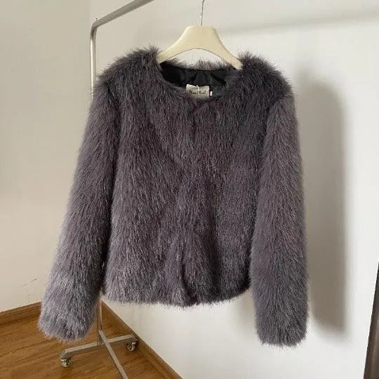 GR | Solid Color Short Coat for Women