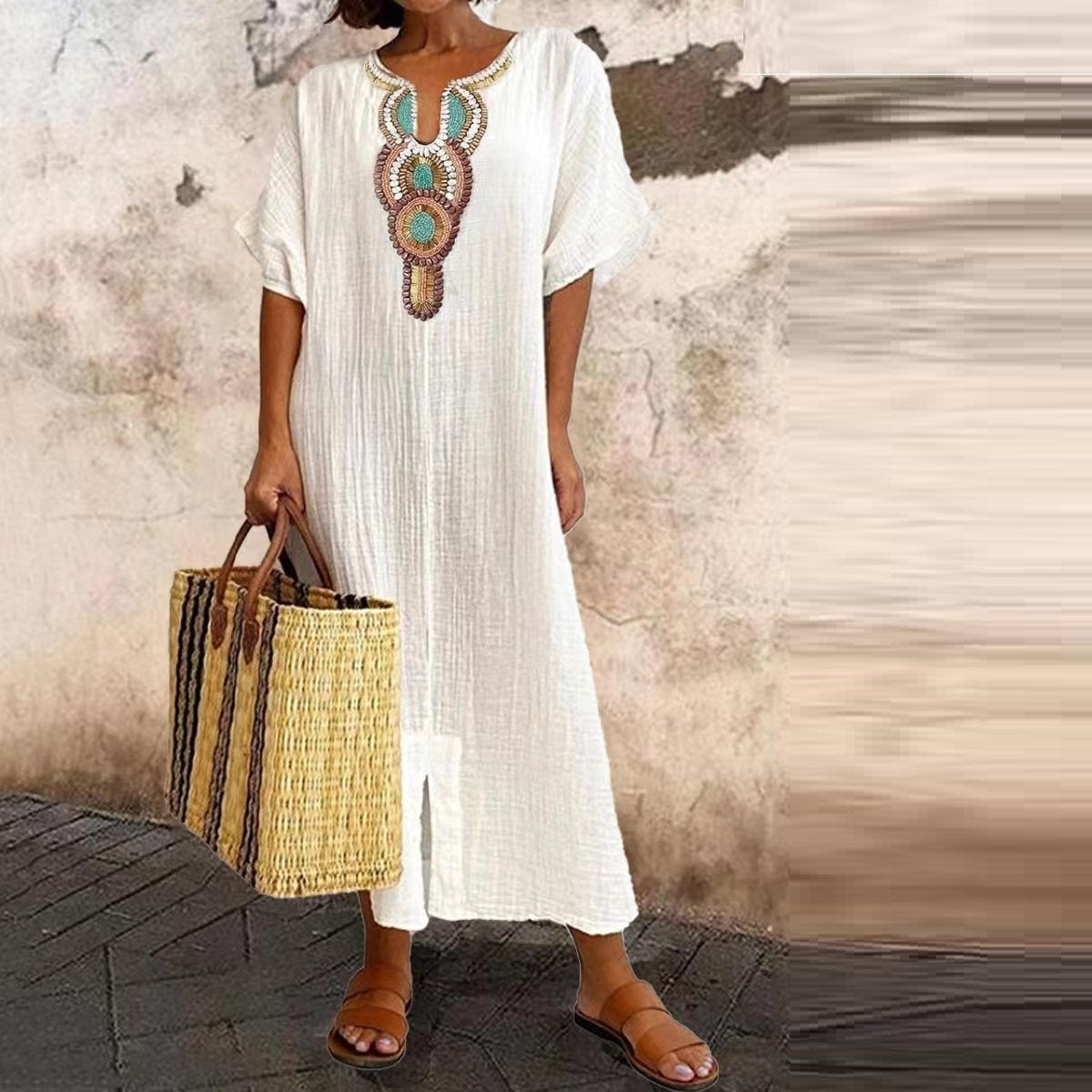 GR | Kaftan Dress with Ethnic Accents