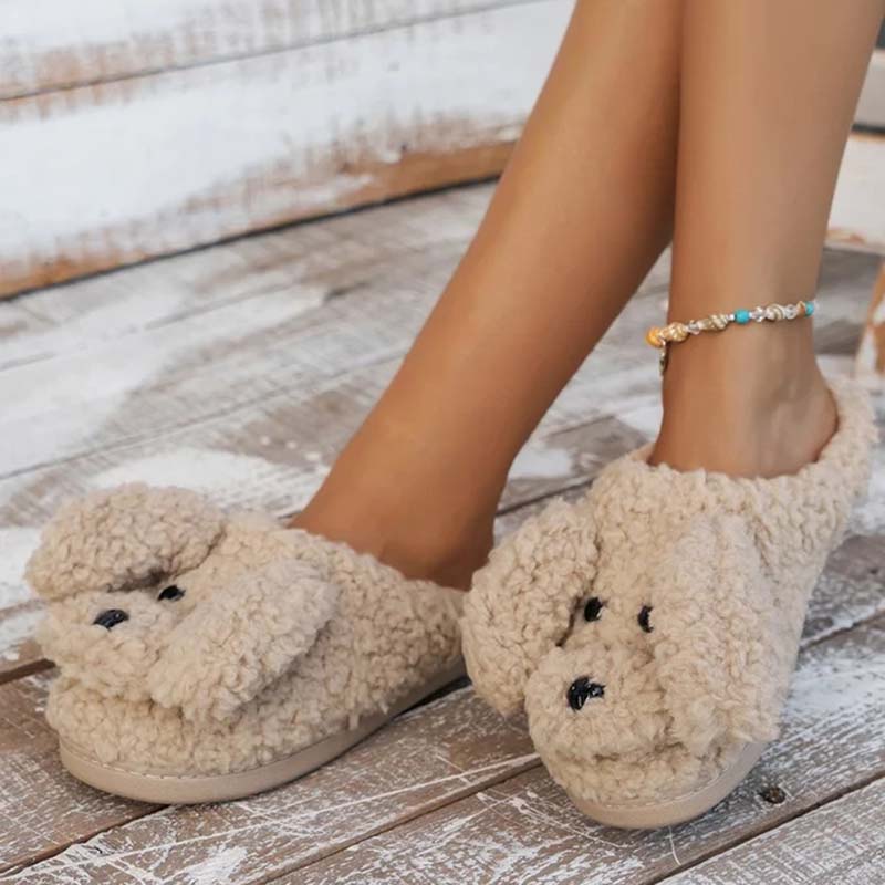 GR | Cartoon Dog Plush Slippers