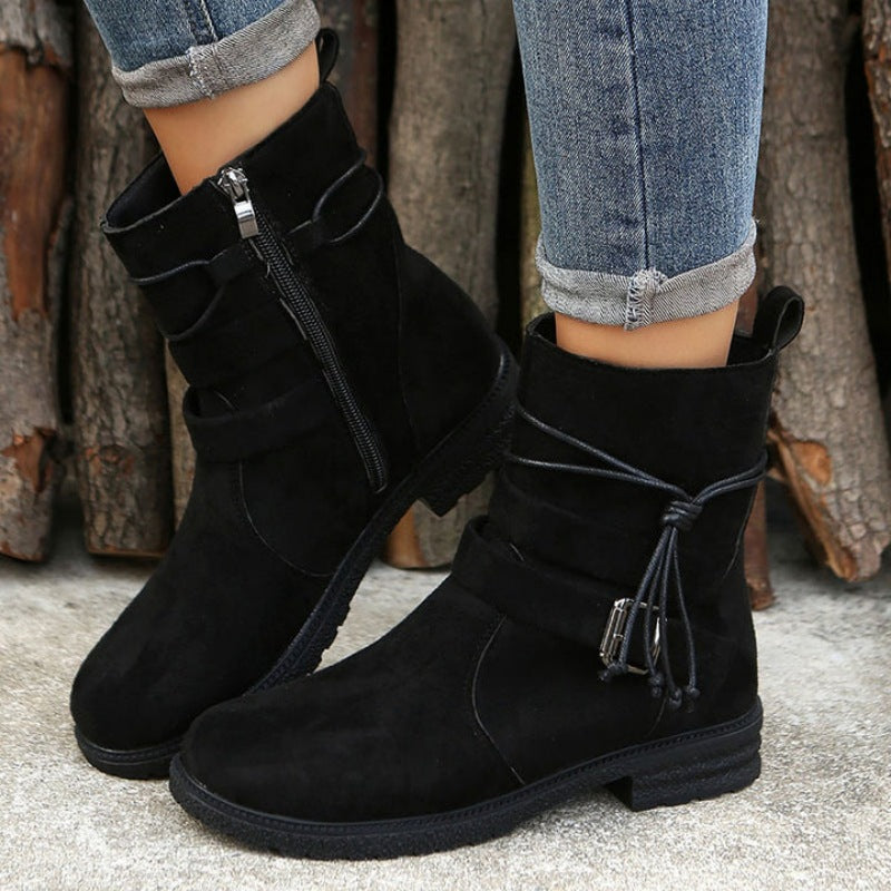 GR | Casual women's boots with buckle