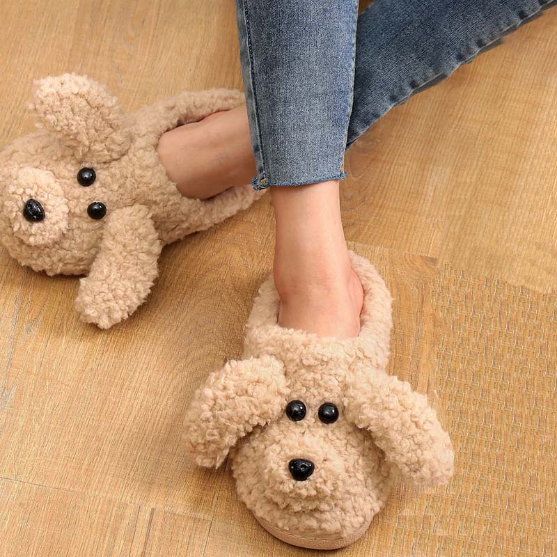 GR | Cartoon Dog Plush Slippers