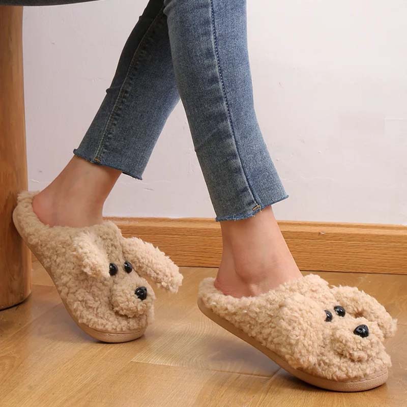 GR | Cartoon Dog Plush Slippers