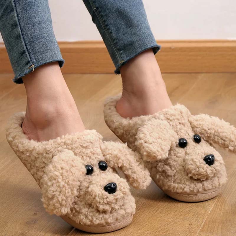 GR | Cartoon Dog Plush Slippers