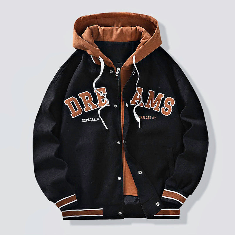 GR | Kapuzenjacke mit Buchstaben-Print