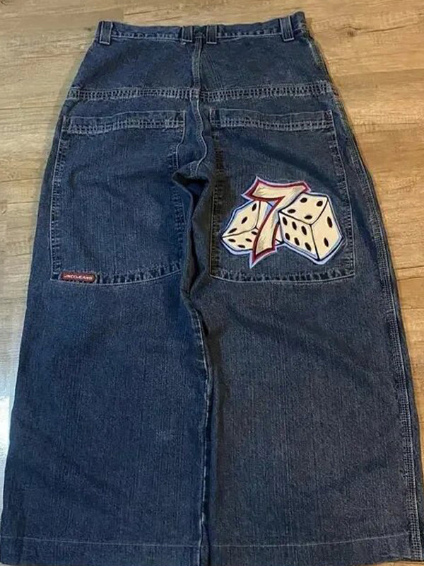 GR | 2000s Stickerei Hip Hop Street Boyfriend Jeans