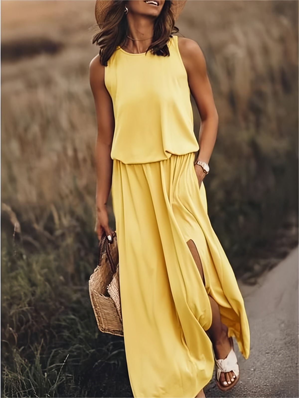 GR | Simple Boho Maxi Dress in Modal for Women