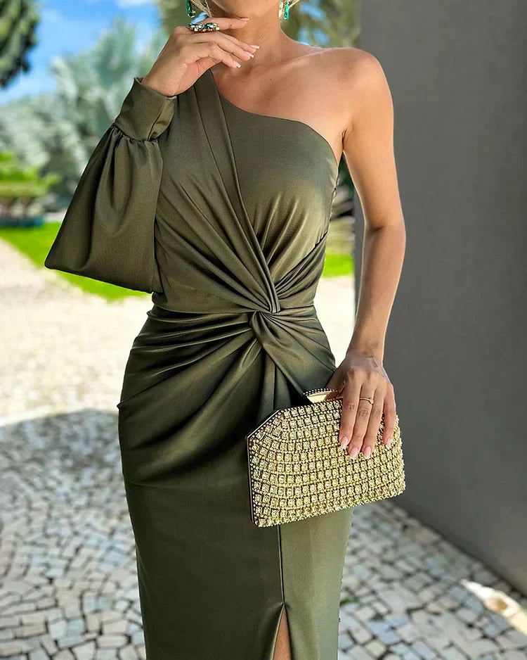 GR | Lange Abendkleid mit Weichen Falten