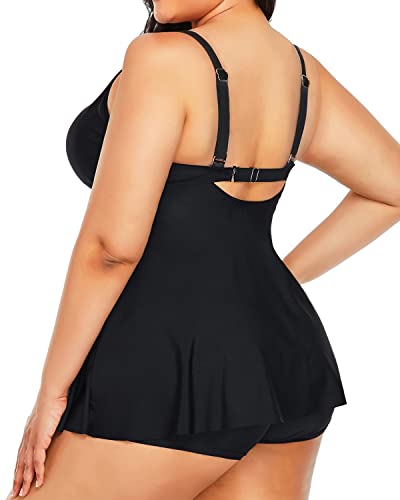 GR | Plus Size Tankini Swimsuit Tummy Control Swimsuits For Women