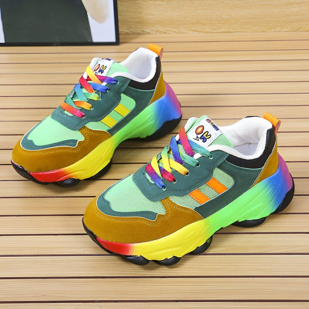 GR - Colorful Chunky Sneakers for Women | Multicolor Design Sneakers for Women 