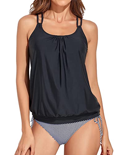 GR | Athletic Two-Piece Tankini Swimsuits for Women Tummy Control Swimsuits