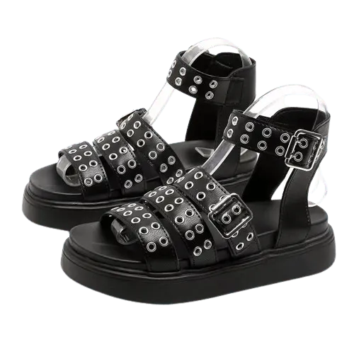 GR | Women's sandals with open toe and thick sole