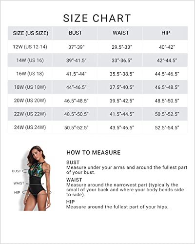 GR | Plus Size Tankini Swimsuit Tummy Control Swimsuits For Women