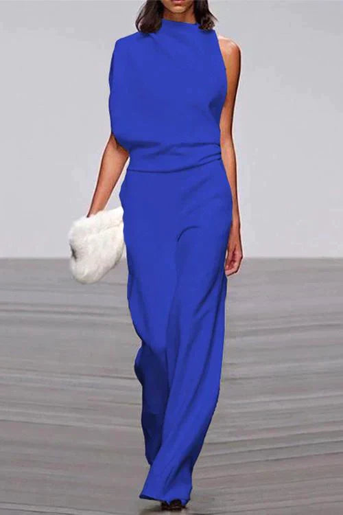 GR | Rosiedress Cowl Neck One Shoulder Batwing Sleeve Party Suit