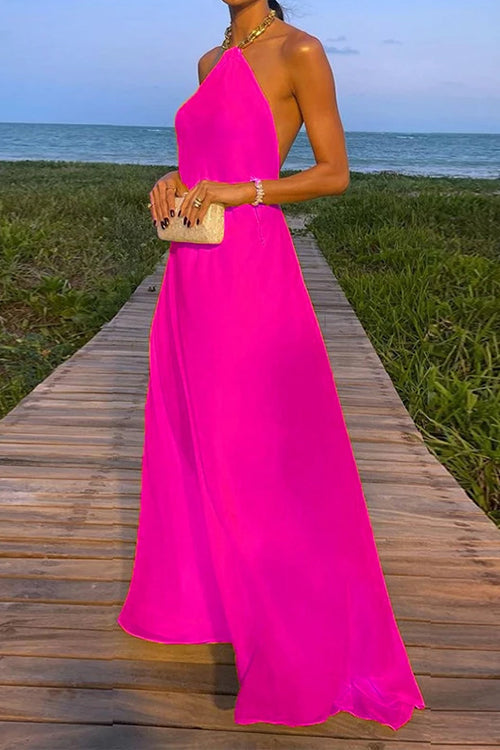 GR | Rosiedress Chain Holder Open Back Maxi Swing Dress