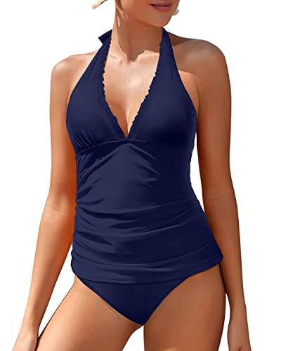 GR | Adjustable straps Two-piece swimsuits V-neck tankini swimsuits