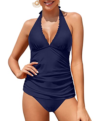 GR | Adjustable straps Two-piece swimsuits V-neck tankini swimsuits