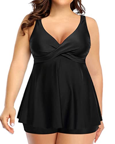 GR | Plus Size Tankini Swimsuit Tummy Control Swimsuits For Women
