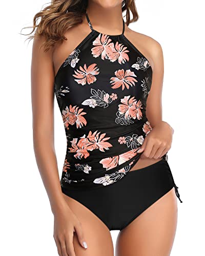GR | Halter Tankini Two-Piece Swimsuits with Backless Tankini and Shorts