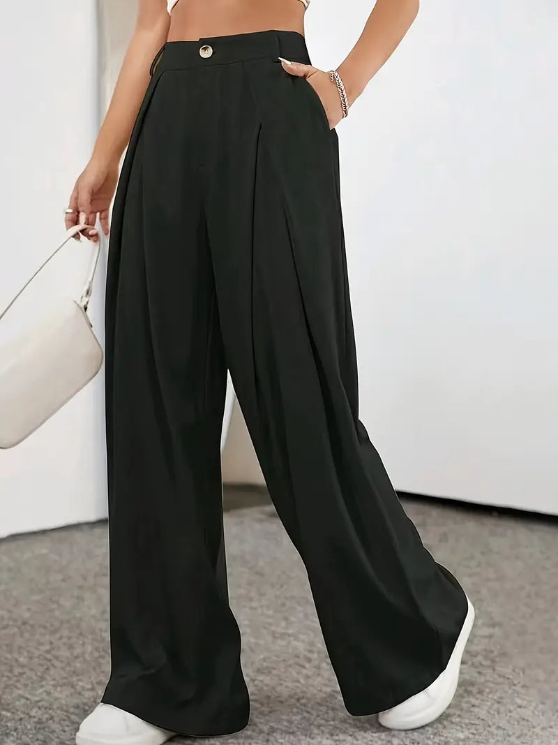 GR | Schicke Herbst Hohe Taille Plissee Hose für Frauen