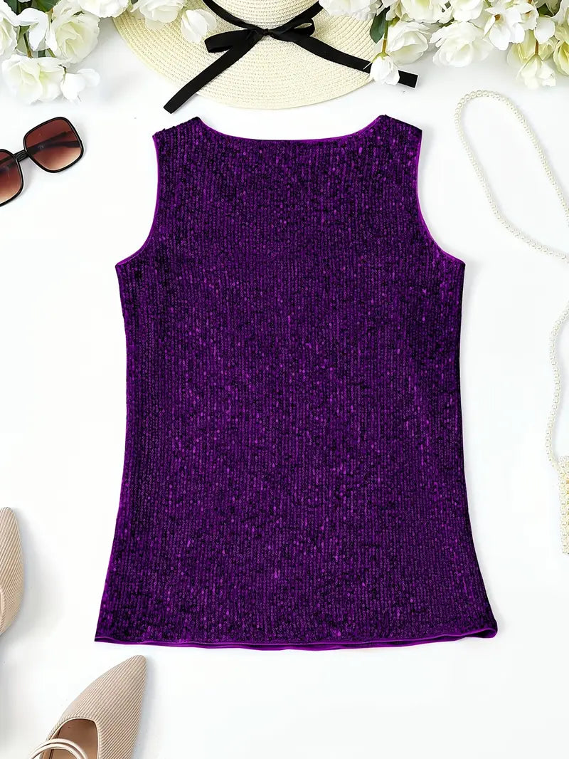 GR | Elegant sleeveless top with sequins