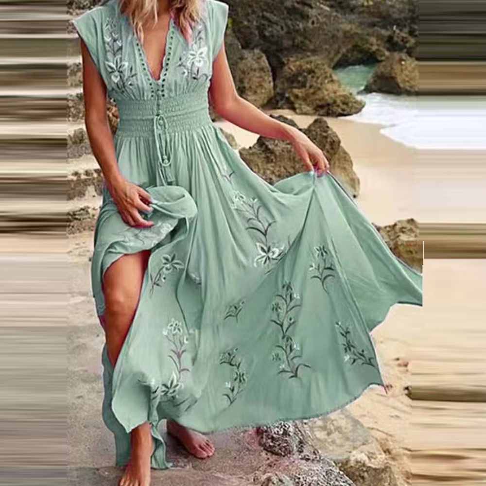 GR | Boho Dress with Embroidery for a Dreamy Summer Look