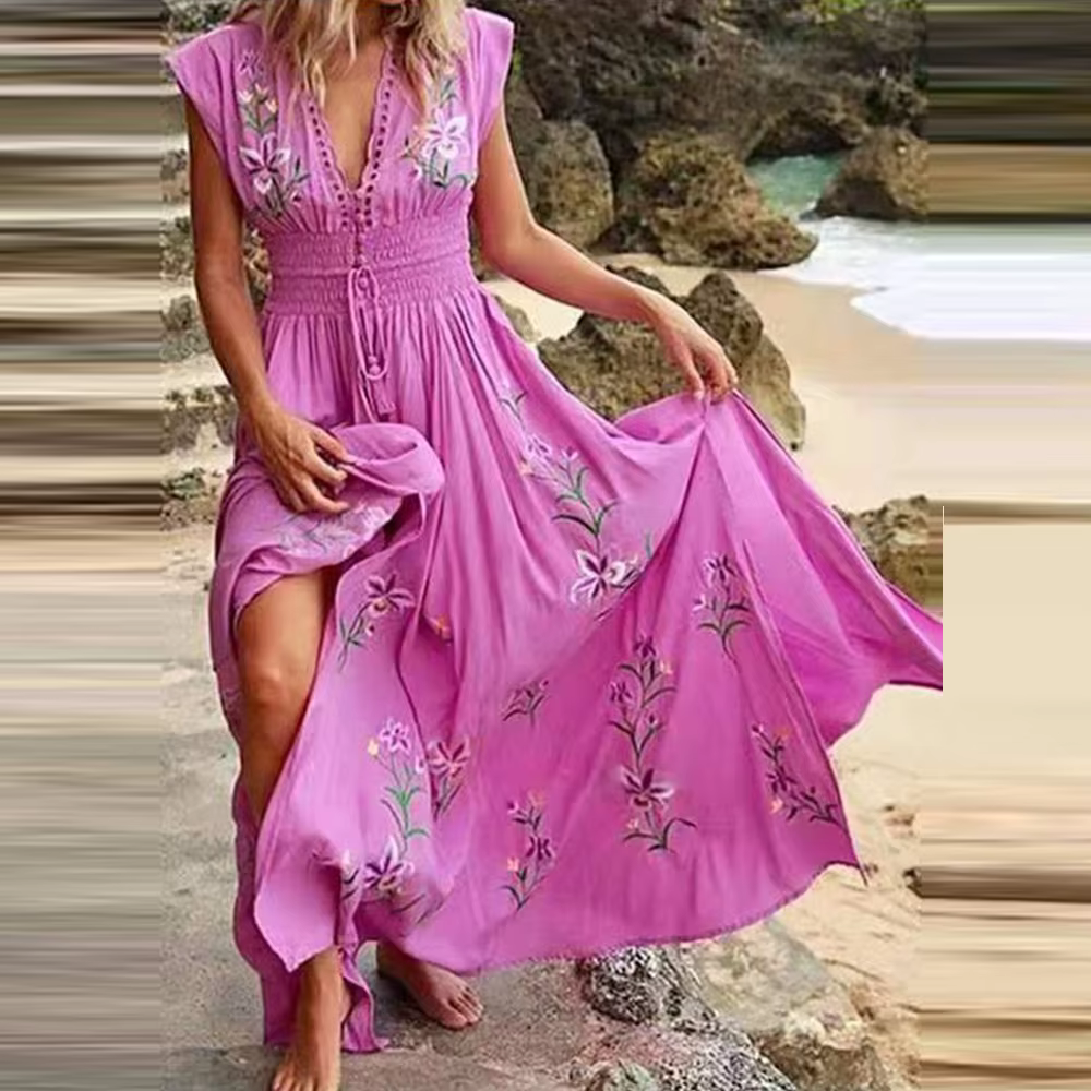 GR | Boho Dress with Embroidery for a Dreamy Summer Look