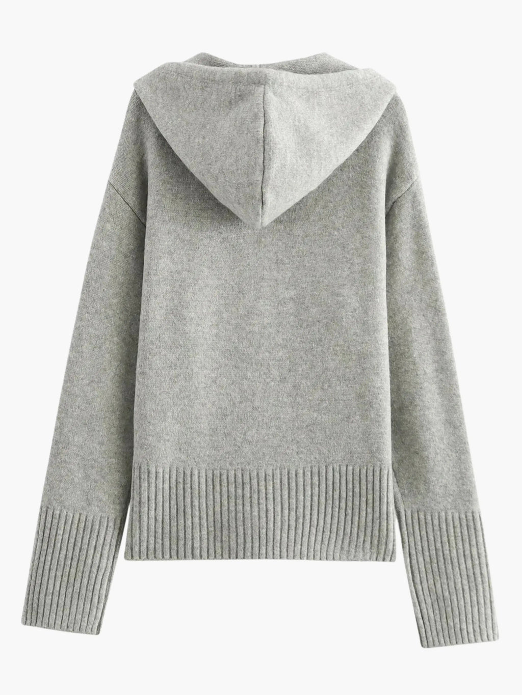 GR | Strickjacke Mit Kapuze Und Reißverschluss