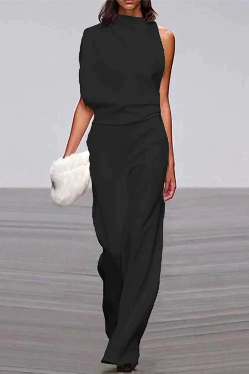 GR | Rosiedress Cowl Neck One Shoulder Batwing Sleeve Party Suit