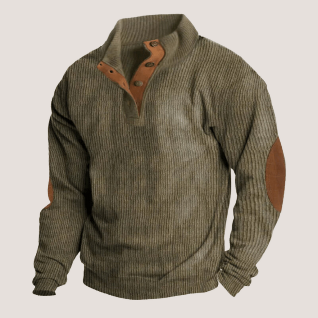 GR | Ribbed shirt with button placket
