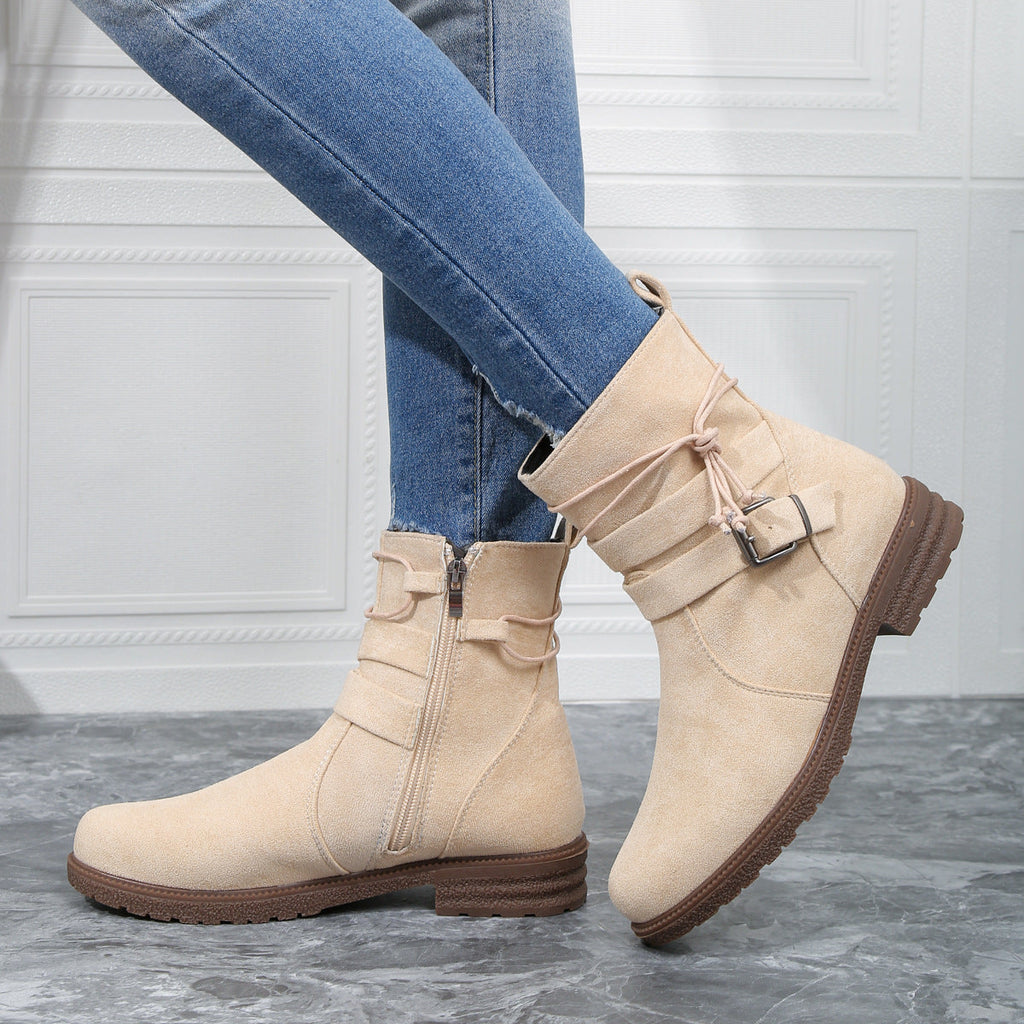 GR | Fashion Belt Buckle Boots 