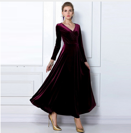 GR | Glamorous Chic dress with a thickened V-neck 