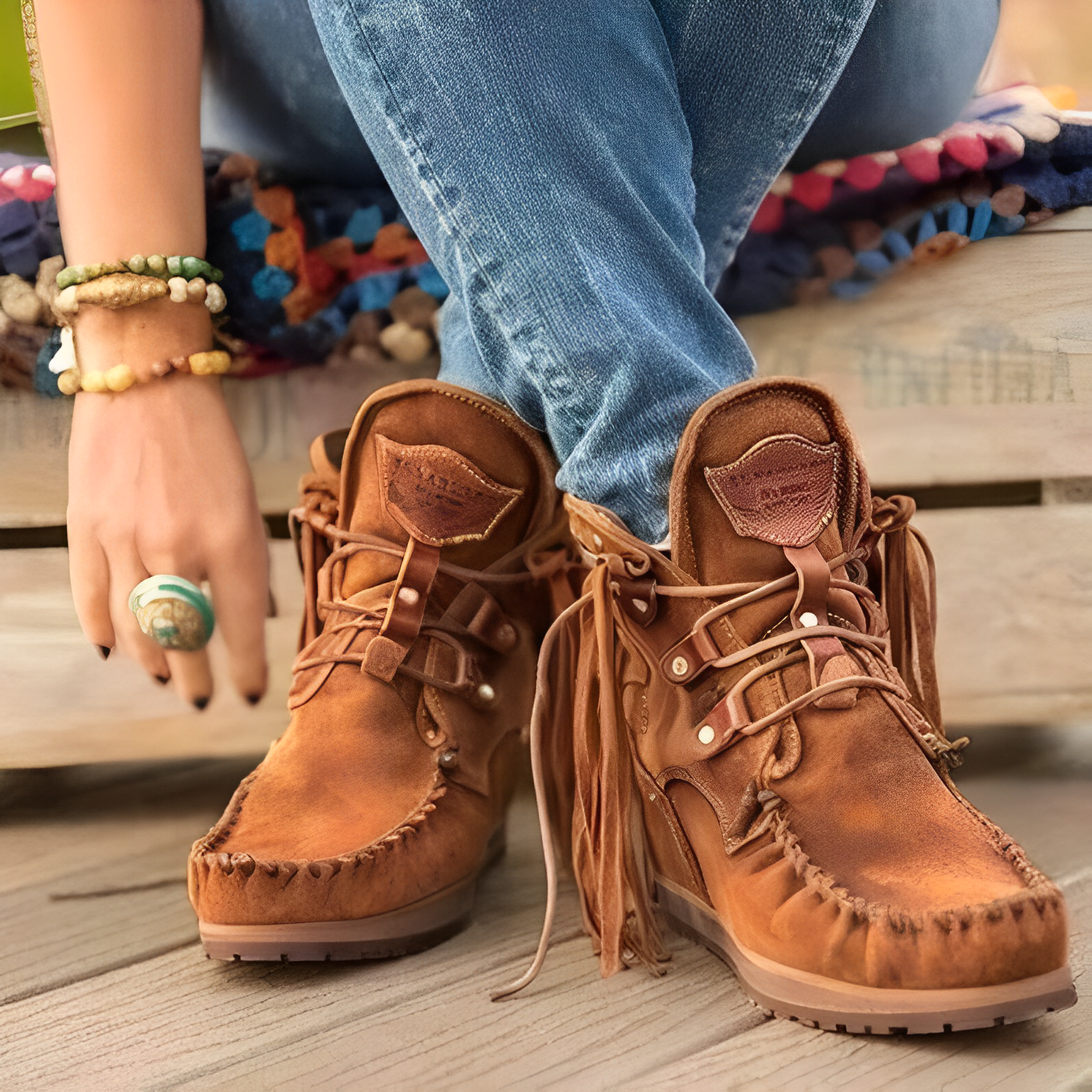 GR | Lightweight suede boots with non-slip sole for comfort