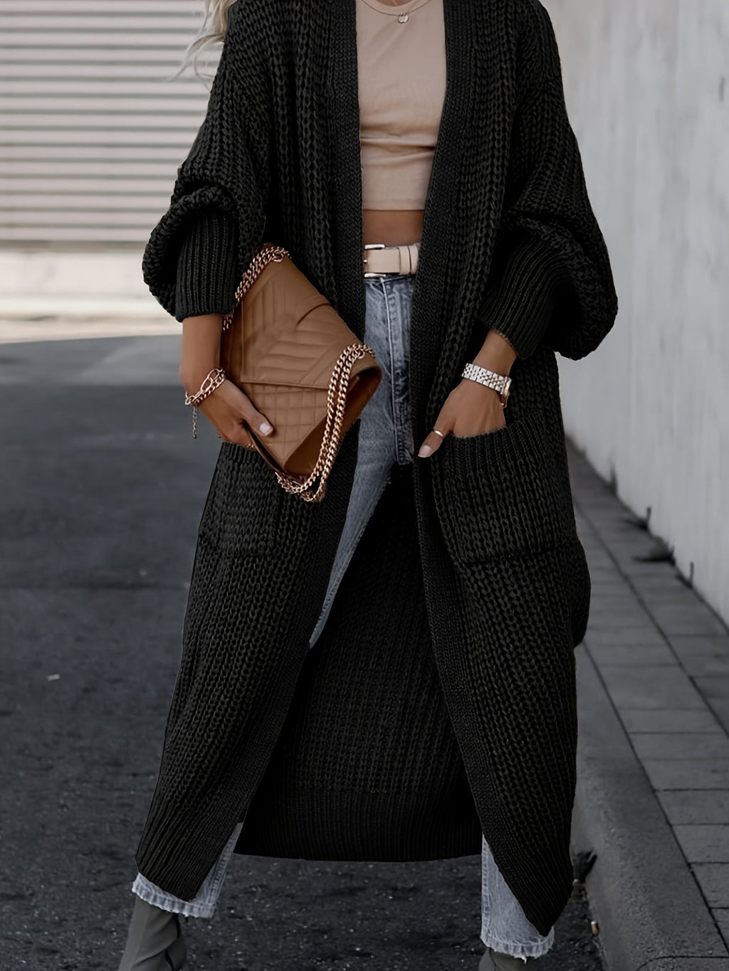 GR Wool Knit Cardigan with Pockets for Women | Perfect for Everyday Wear