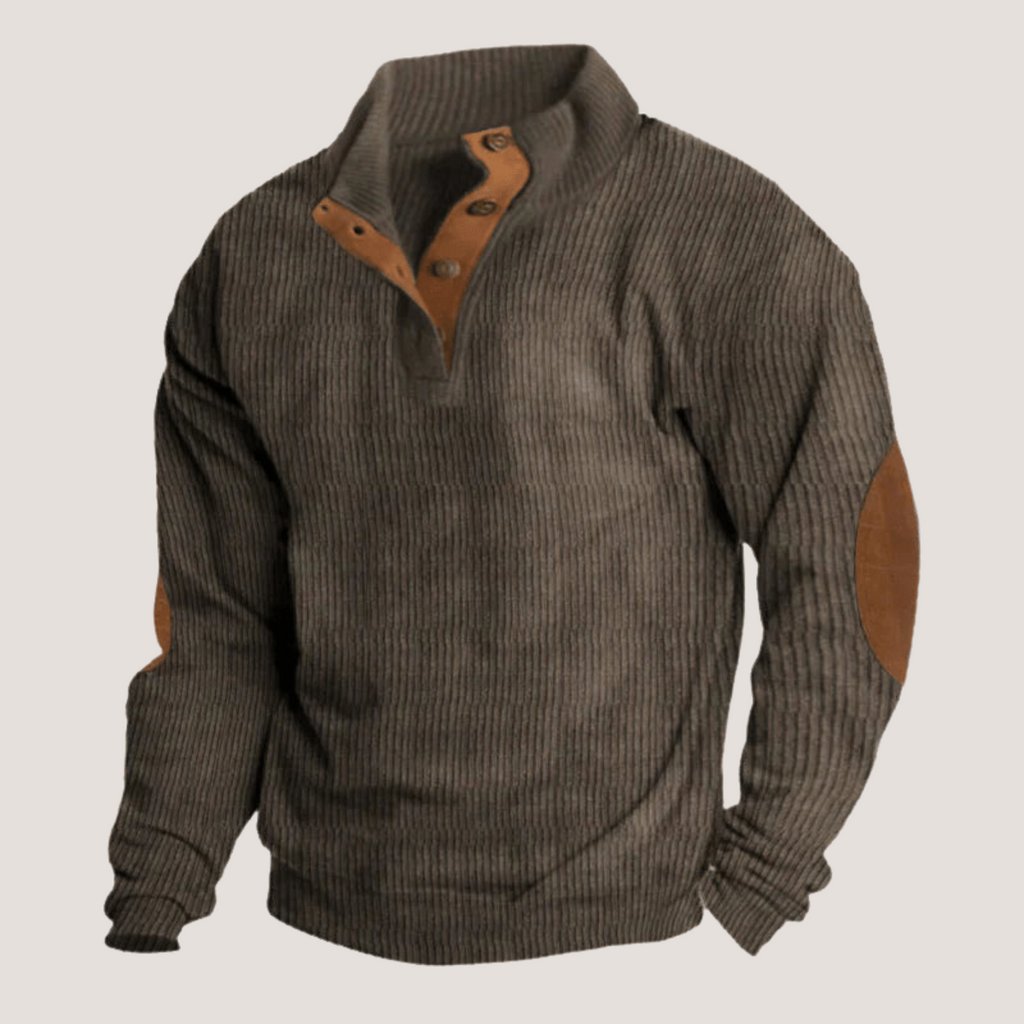 GR | Ribbed shirt with button placket