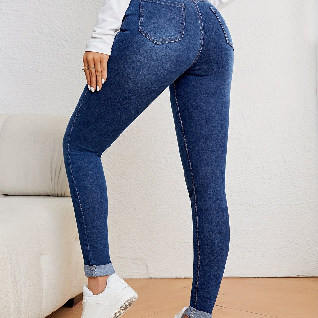 GR | Olivgrüne High Waist Slim Fit Jeans Mit Stretch Denim