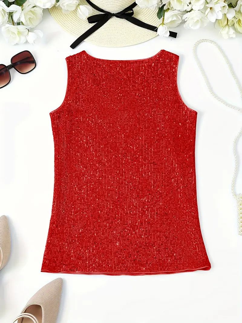 GR | Elegant sleeveless top with sequins