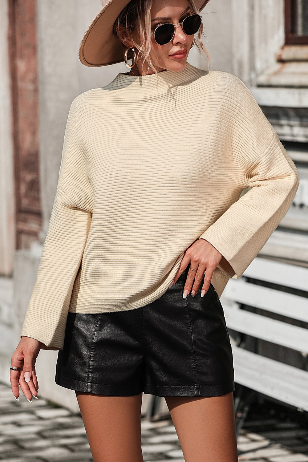 GR | Strickpullover Mit Rundhalsausschnitt