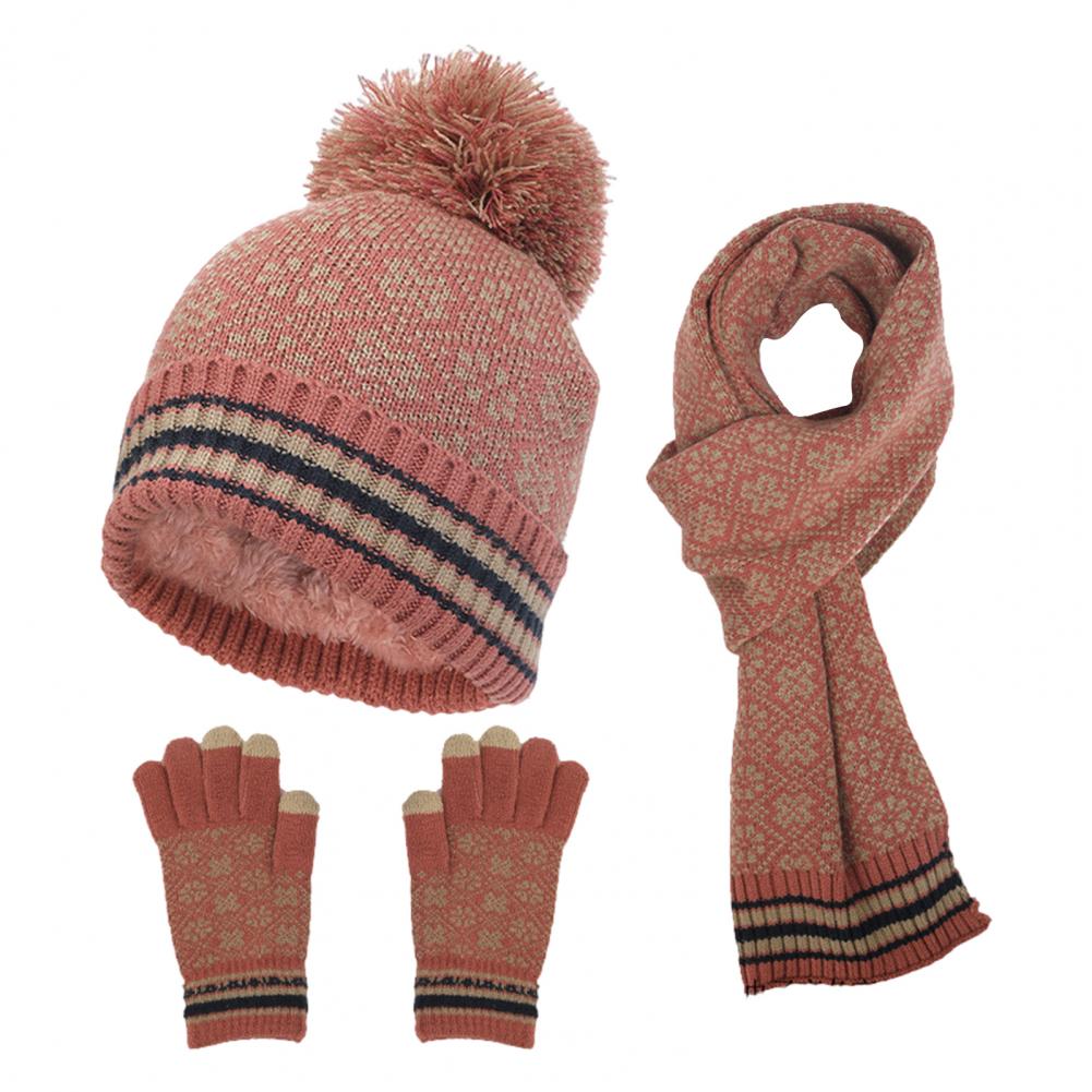 GR | Lässiges Herbst Winter 4-teiliges Warmes Strickset für Frauen