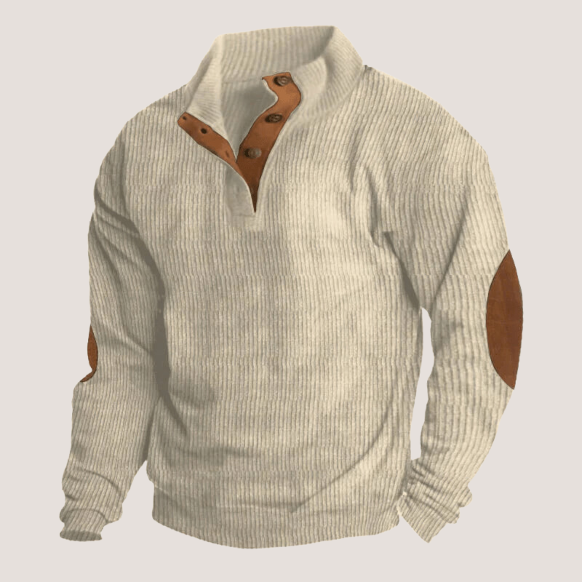 GR | Ribbed shirt with button placket