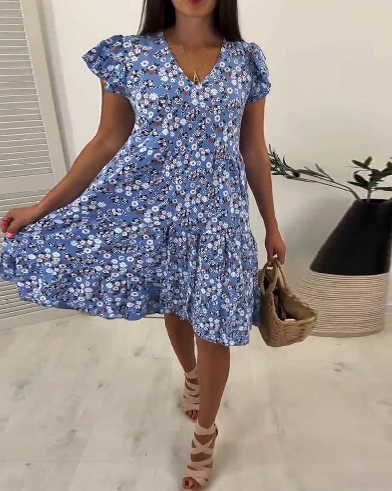 GR | Fresh summer dress with floral pattern
