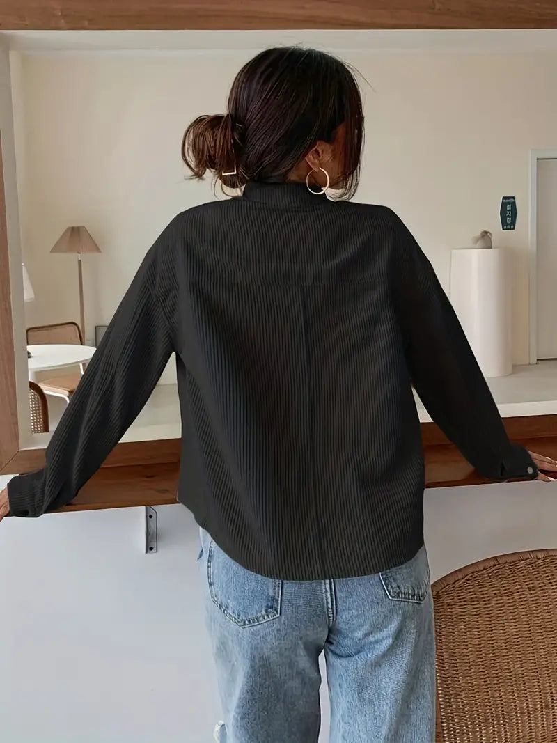 GR | Long-sleeved corduroy jacket with buttons