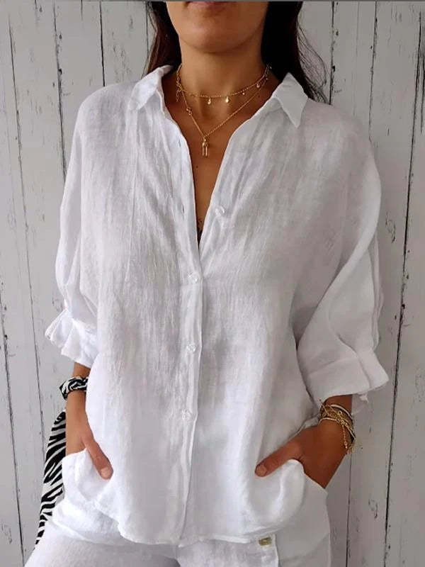 GR | Fashionable top made of cotton and linen