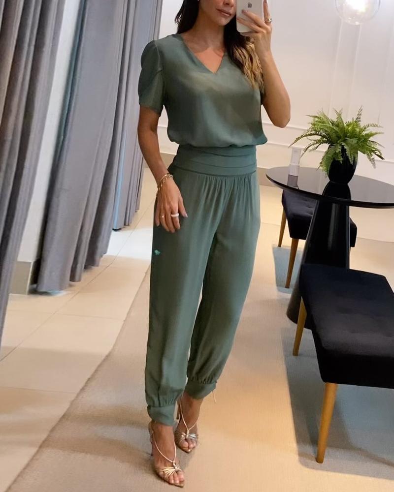 GR | V-Neck Jumpsuit for Women