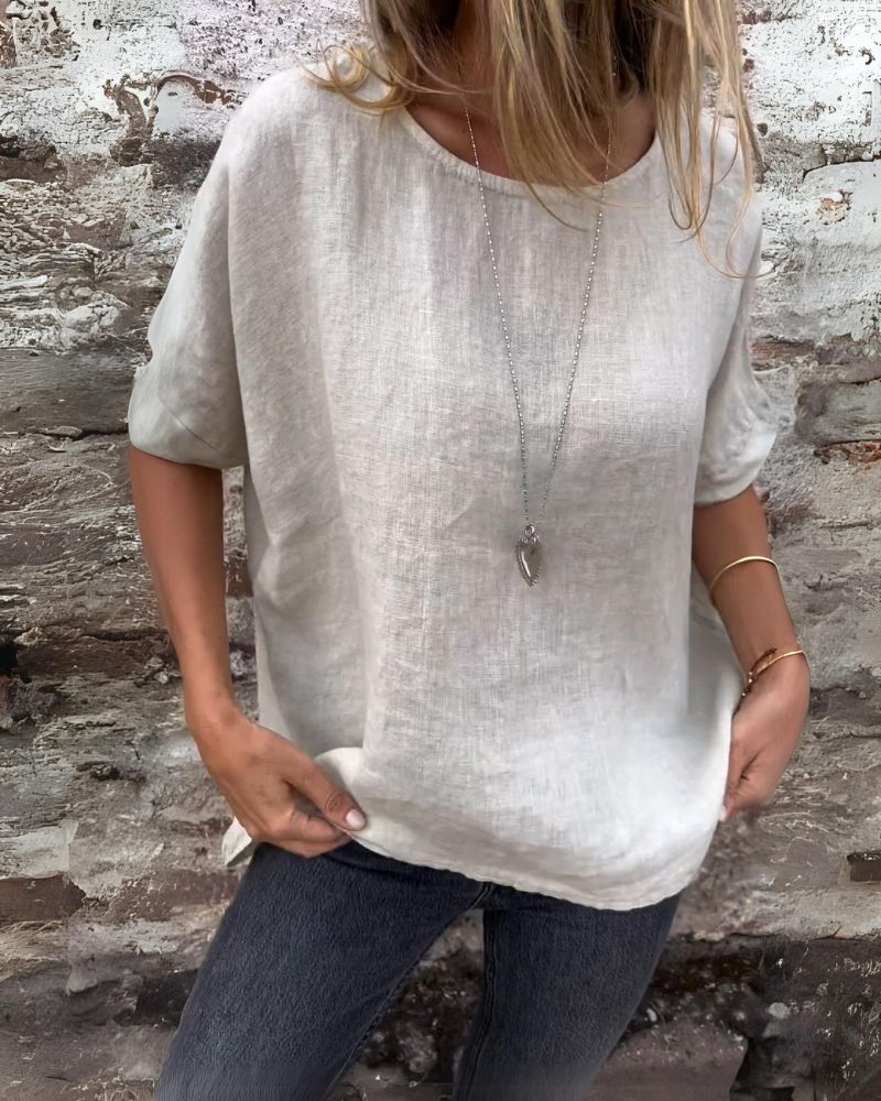 GR | Lightweight T-shirt made of cotton & linen