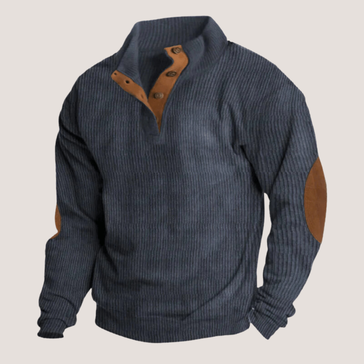 GR | Ribbed shirt with button placket