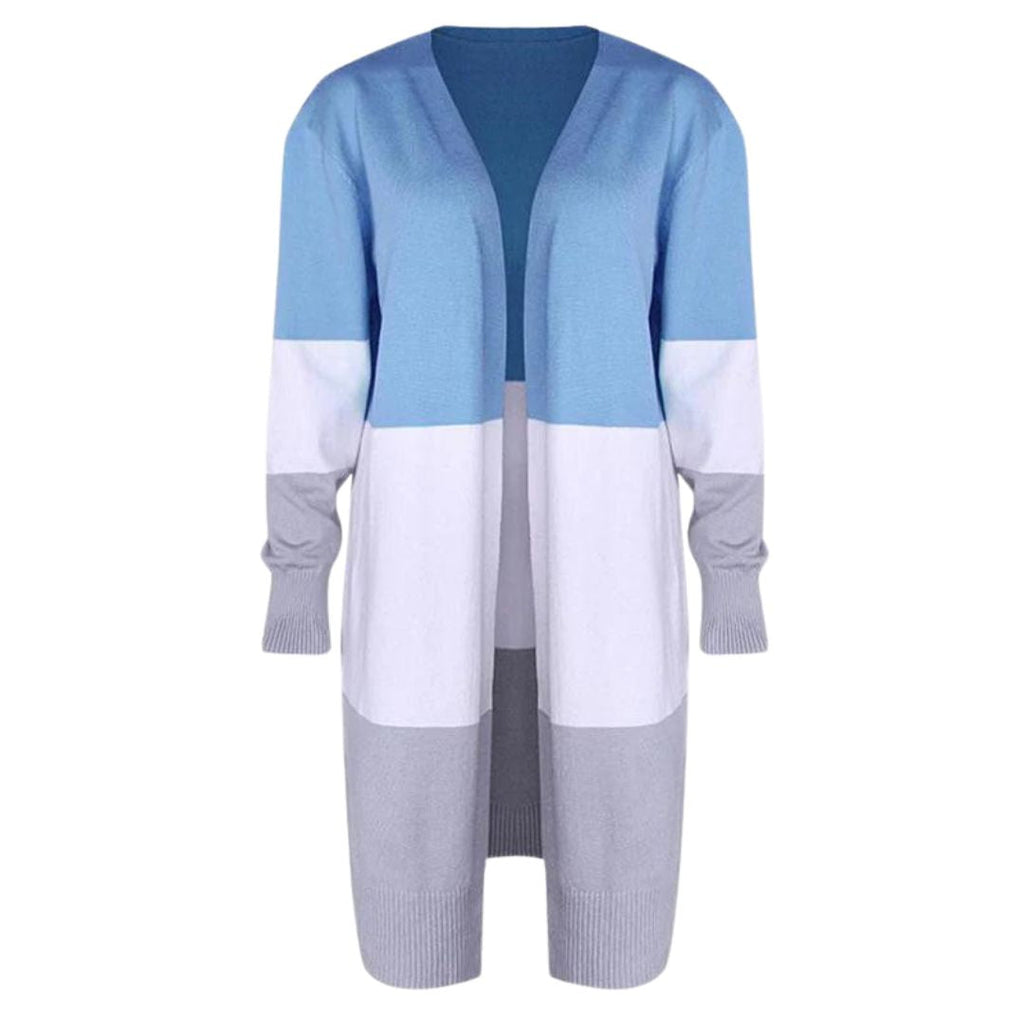 GR | Strickjacke mit Farbblock und offener Front