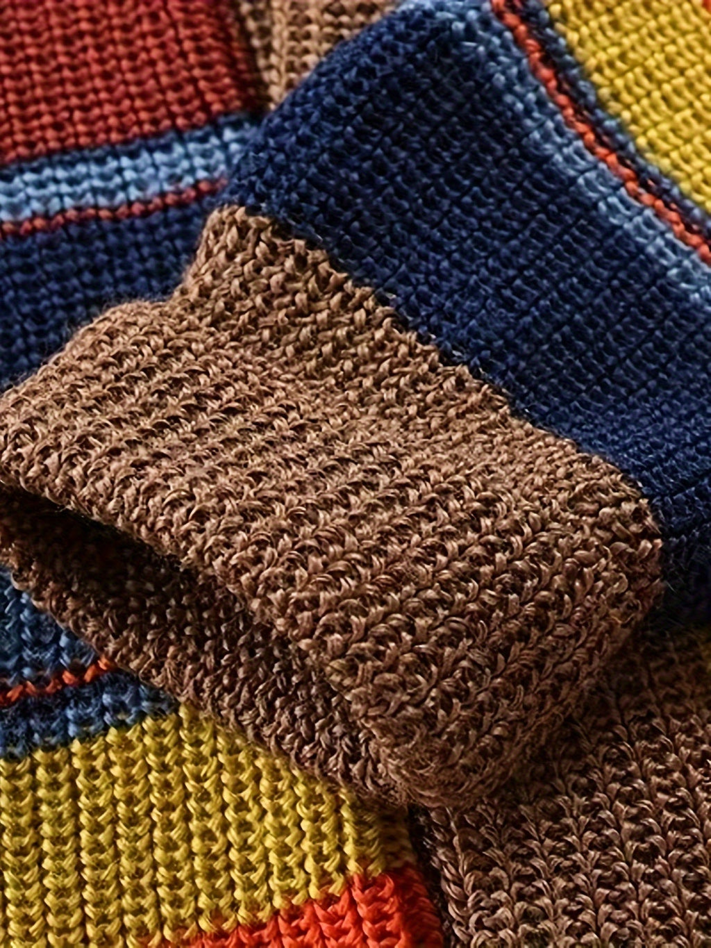GR | Strickstrickjacke mit bunten Streifen