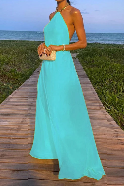 GR | Rosiedress Chain Holder Open Back Maxi Swing Dress