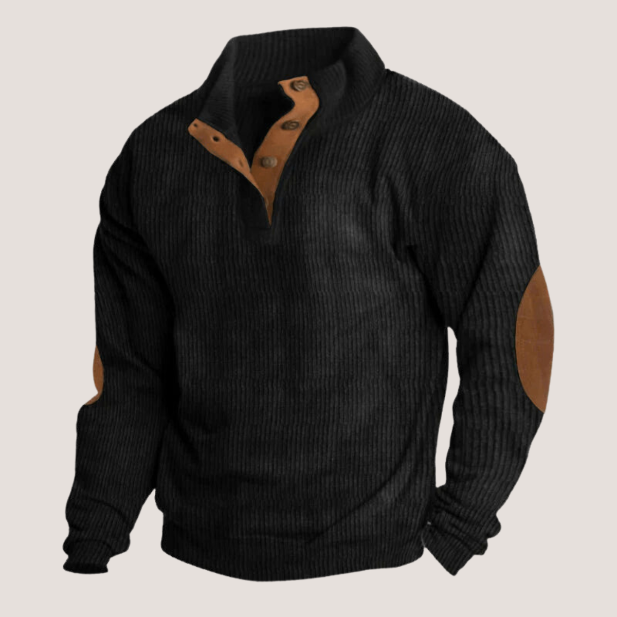 GR | Ribbed shirt with button placket